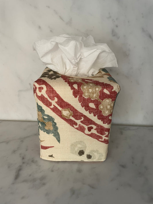 Square Tissue Box Cover - Benaki Linen