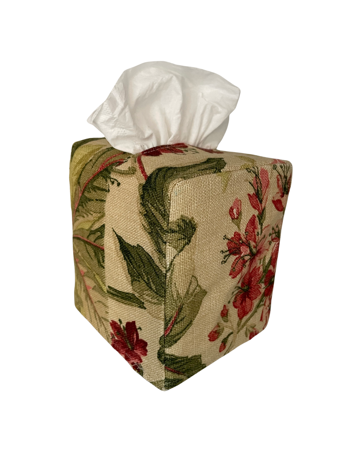 Square Tissue Box Cover - Chestnut Flower