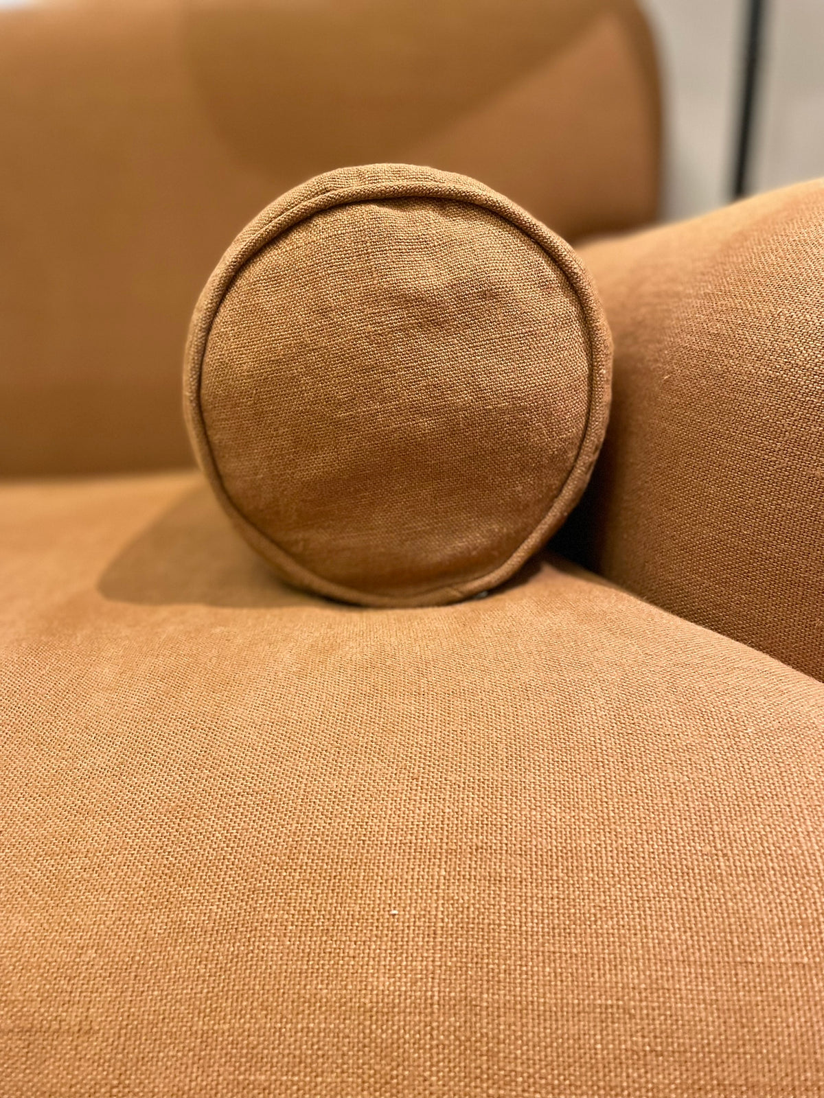 Bolster in Copper Linen