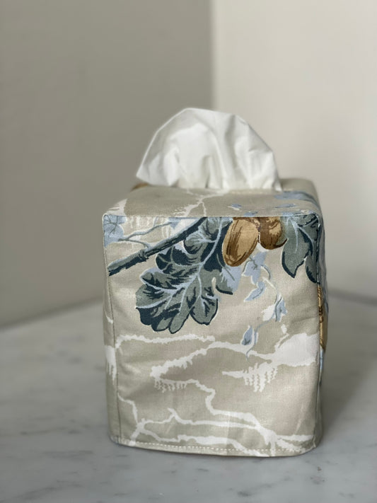 Square Tissue Box Cover - Haseley Acorn