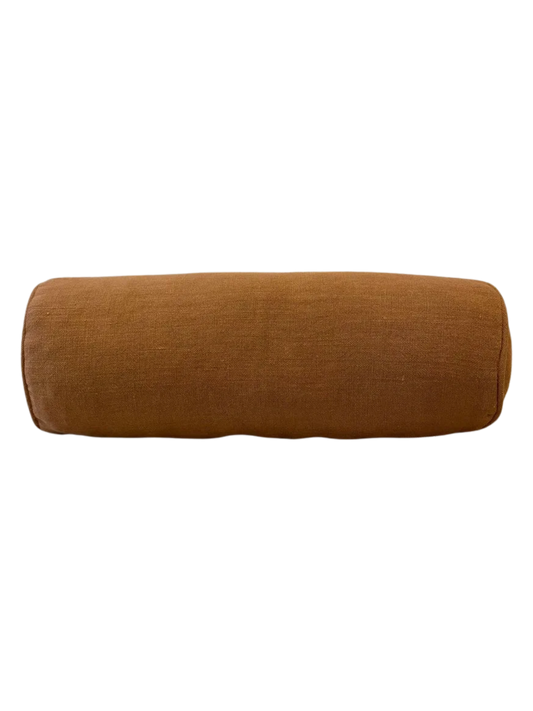 Bolster in Copper Linen