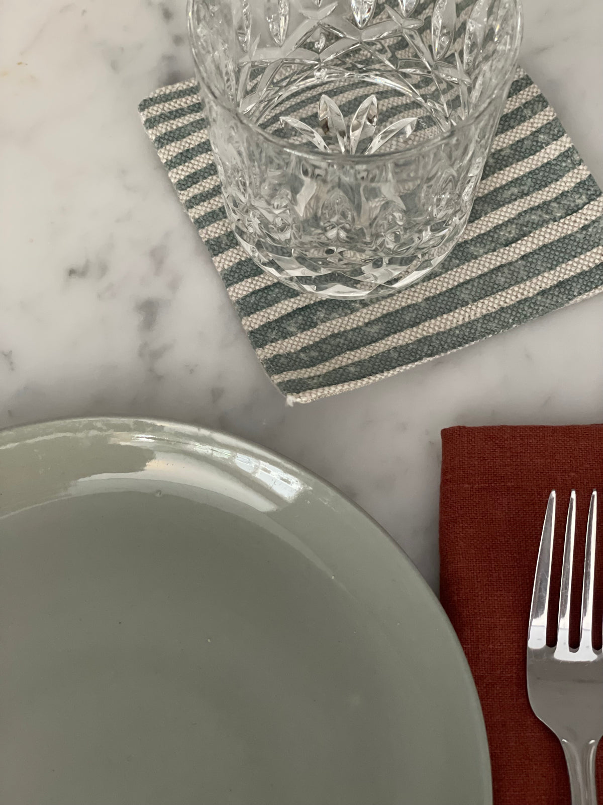 Set of 6 Linen Coasters