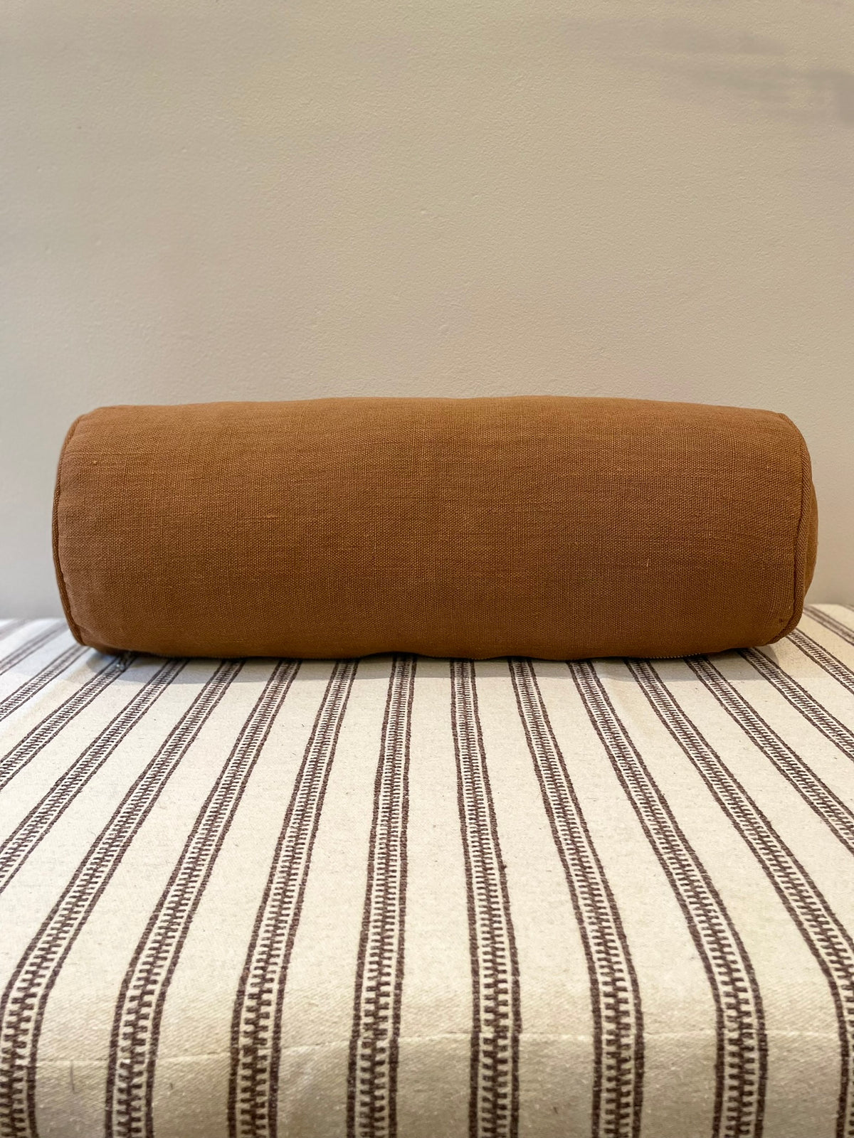 Bolster in Copper Linen