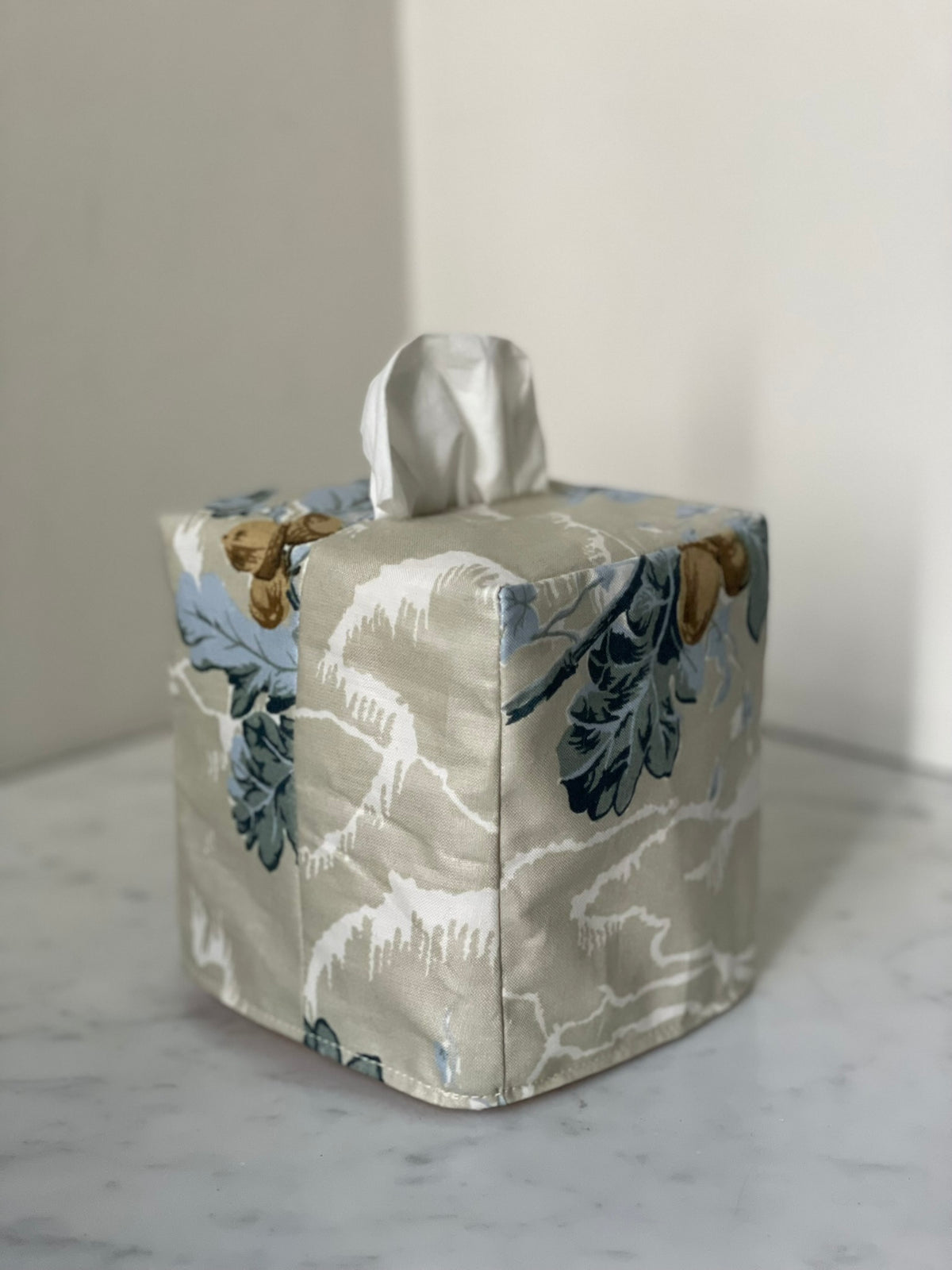 Square Tissue Box Cover - Haseley Acorn