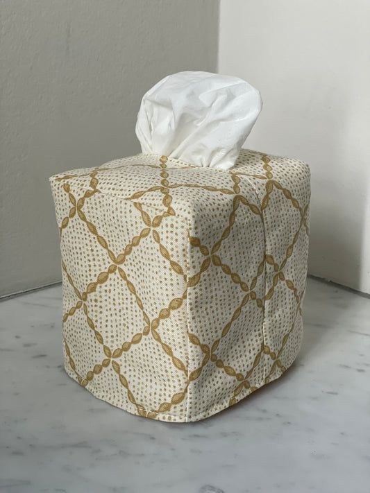 Square Tissue Box Cover - Trellis